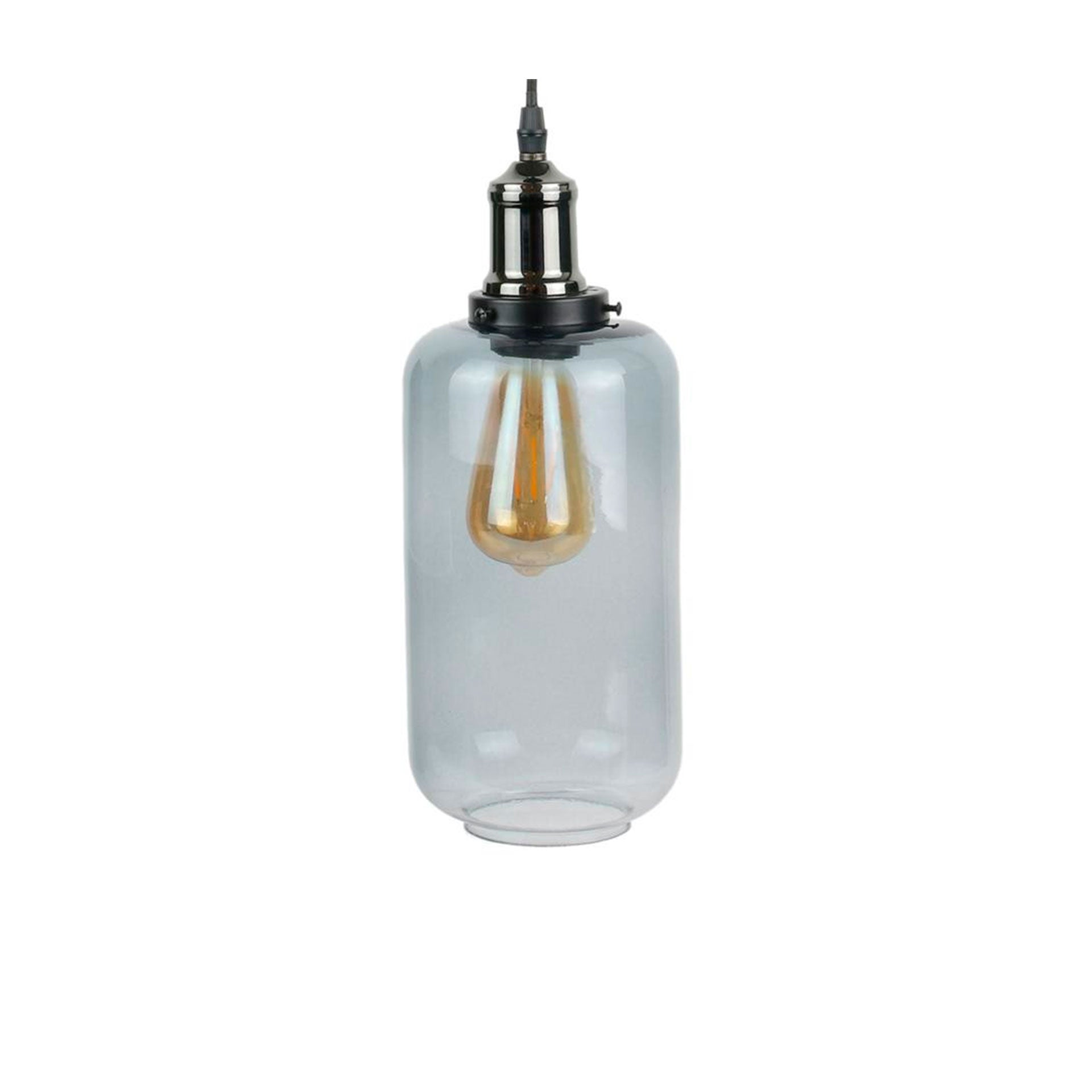 Plafón Cristal Ahumado Gris Forma Botella
