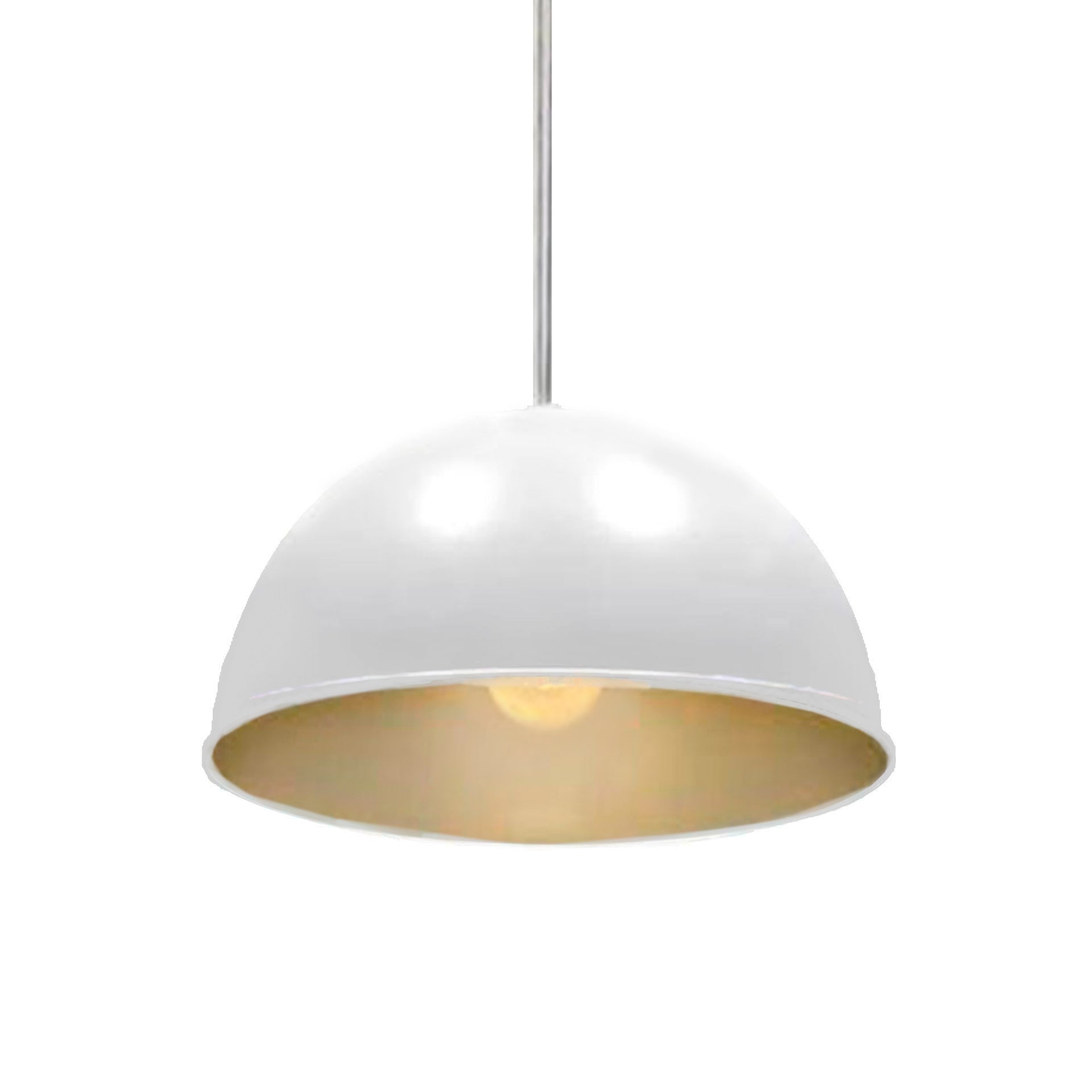 Plafón blanco con interior dorado "Cinema" D40 cm