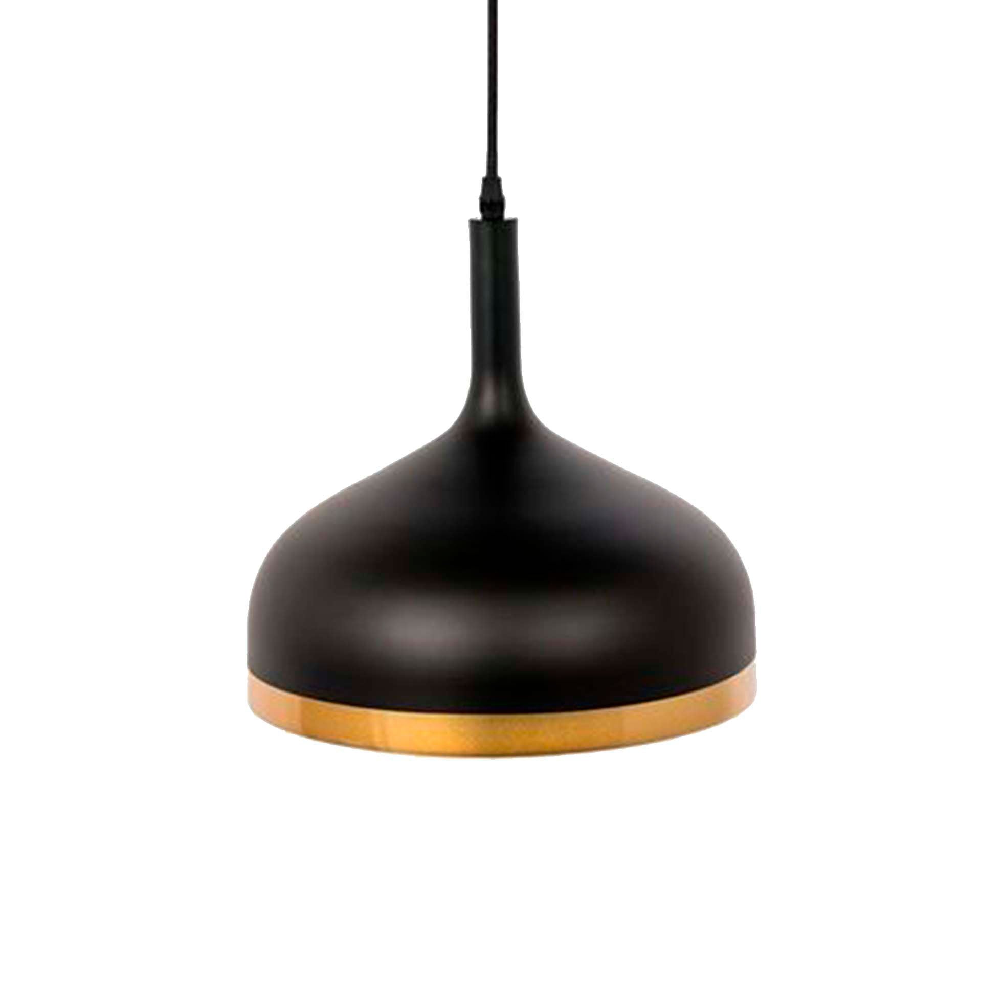 Plafón Mate Negro con Oro