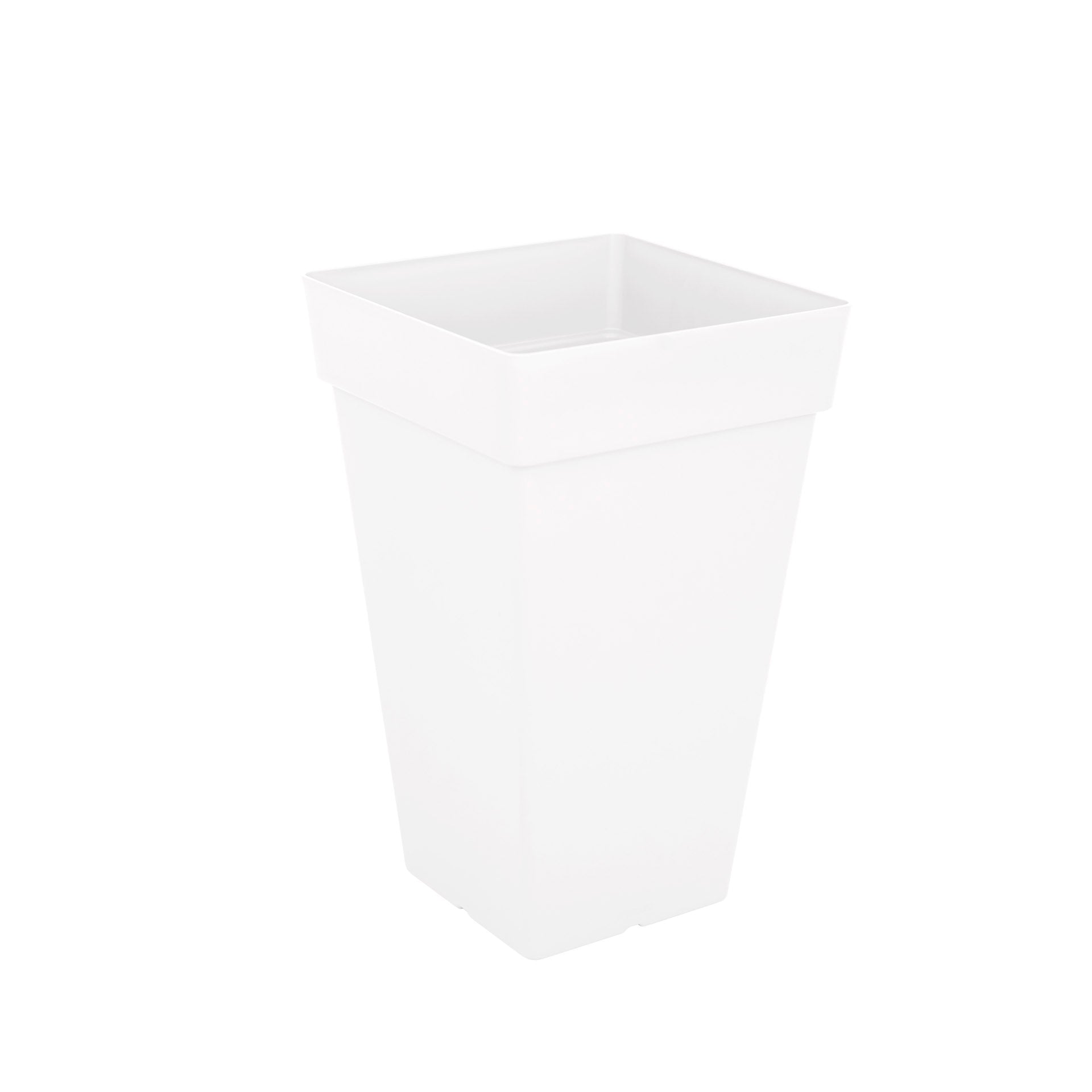 Vaso Capri Quadrado Alto 50 cm Branco