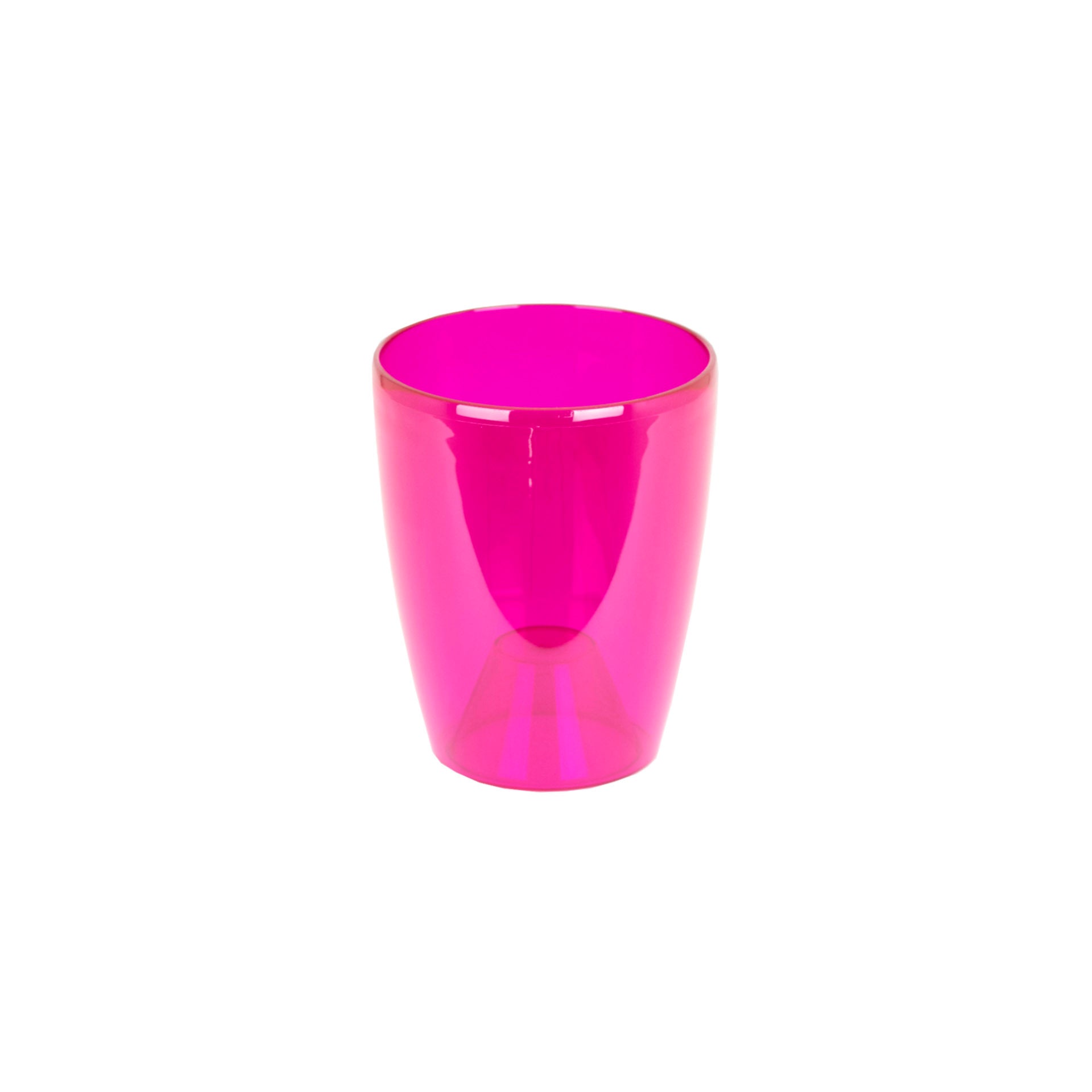 Vaso Fiji Orquídea 13 cm Rosa Fuchsia Transparente