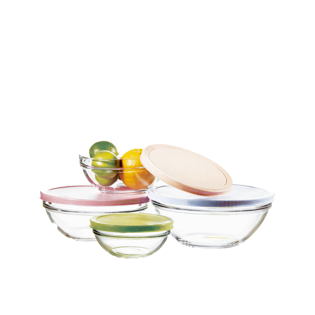 Conjunto de 4 Saladeiras em Vidro com Tampa