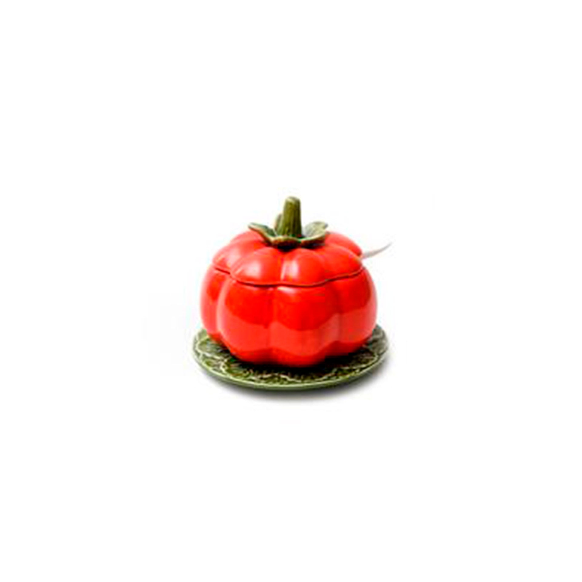 Compoteira Tomate com Colher e Prato