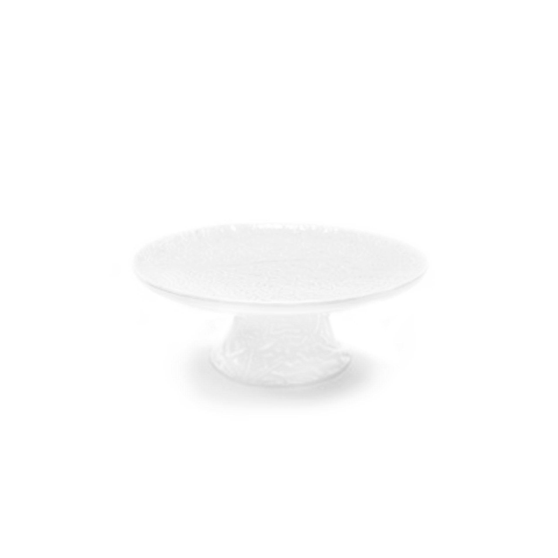 Prato de Bolo Couve com Pé Branco 30 cm