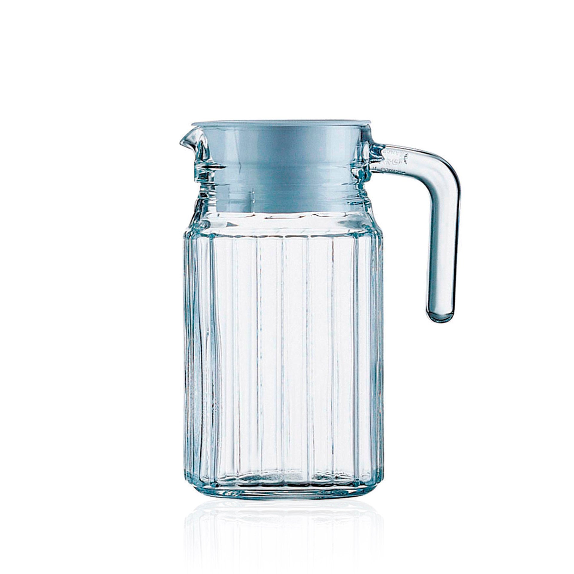 Jarro com Tampa Vidro Quadro 0,5 L