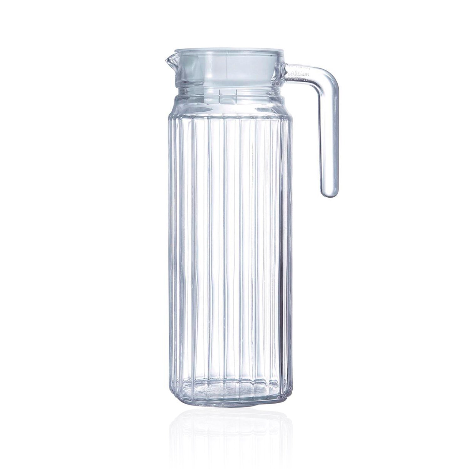 Jarro com Tampa Vidro Quadro 1,1 L