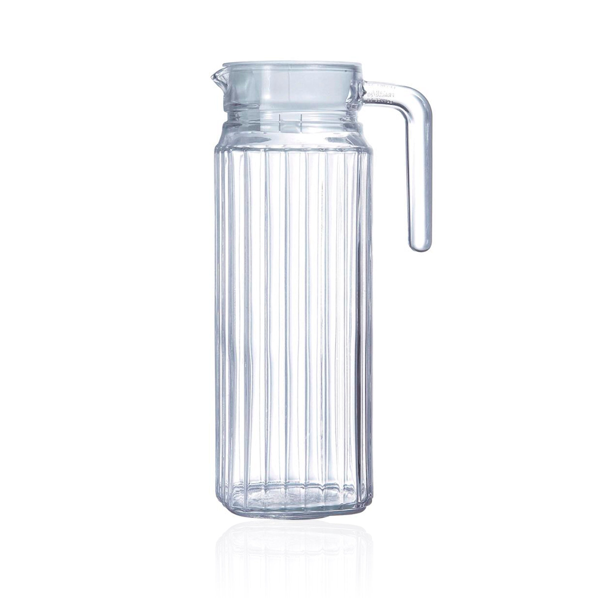 Jarro com Tampa Vidro Quadro 1,1 L