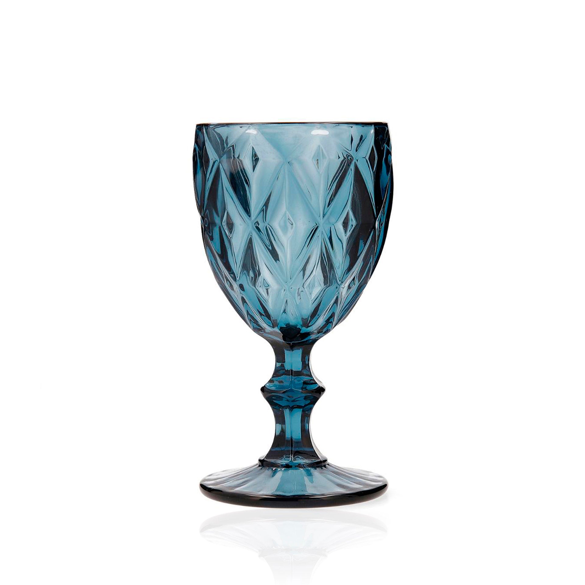 Conjunto 6 Copos com Pé Vinho Vidro Azul Ikonic 24 cl