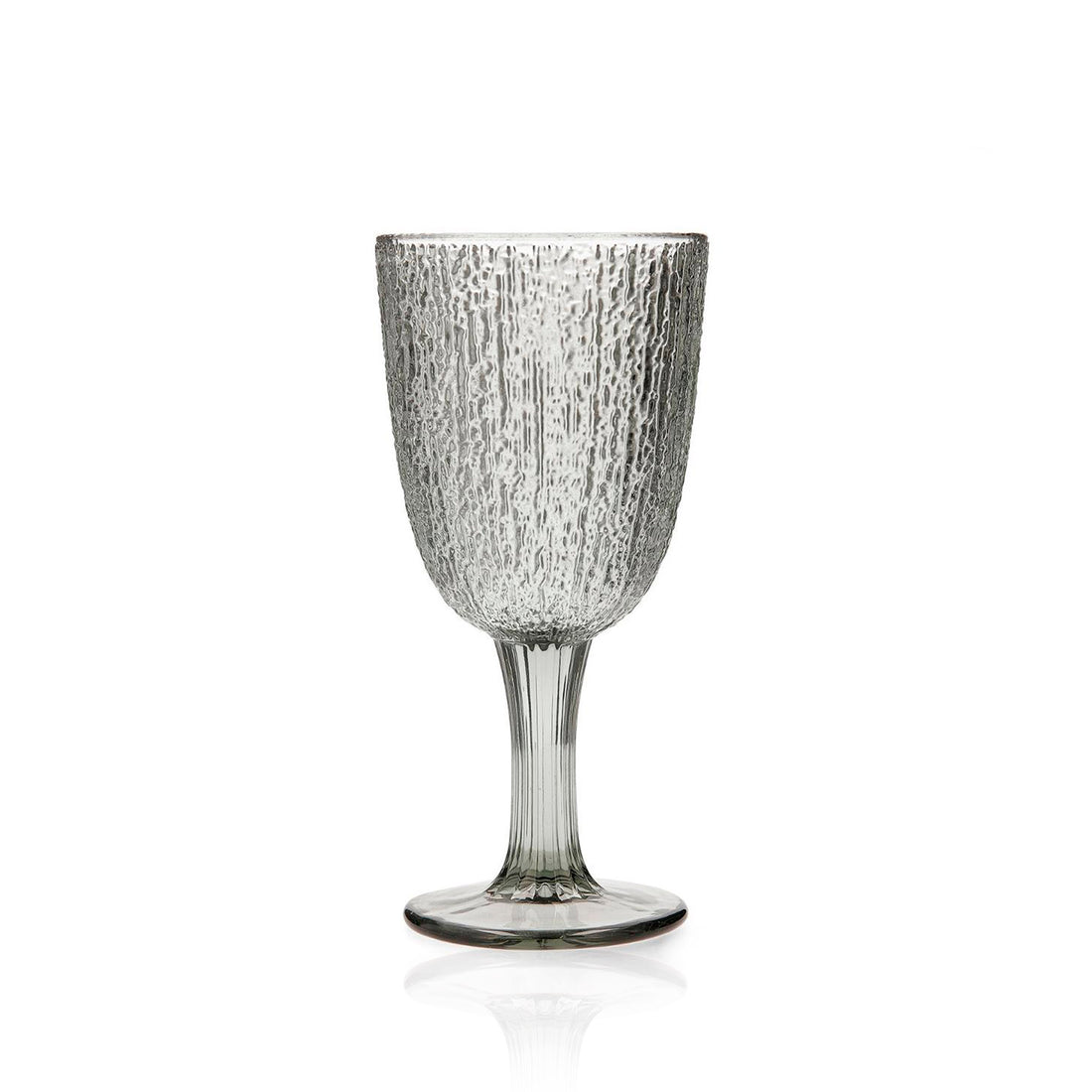 Conjunto 6 Copos com Pé Vinho Vidro Cinza Ikonic 24 cl