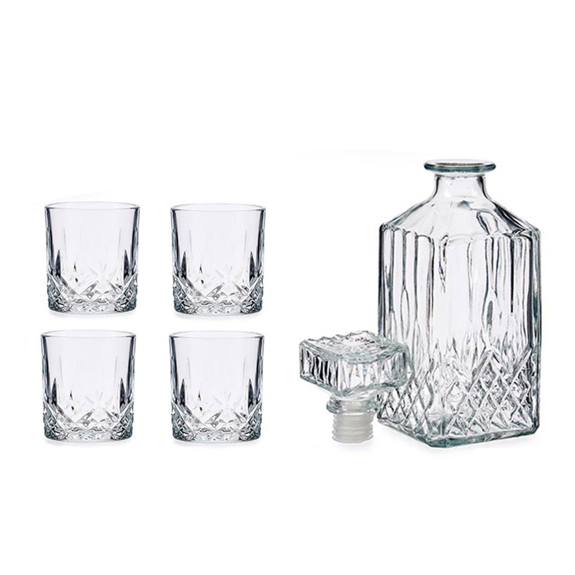 Conjunto Licoreira e 4 Copos Vidro 300 ml
