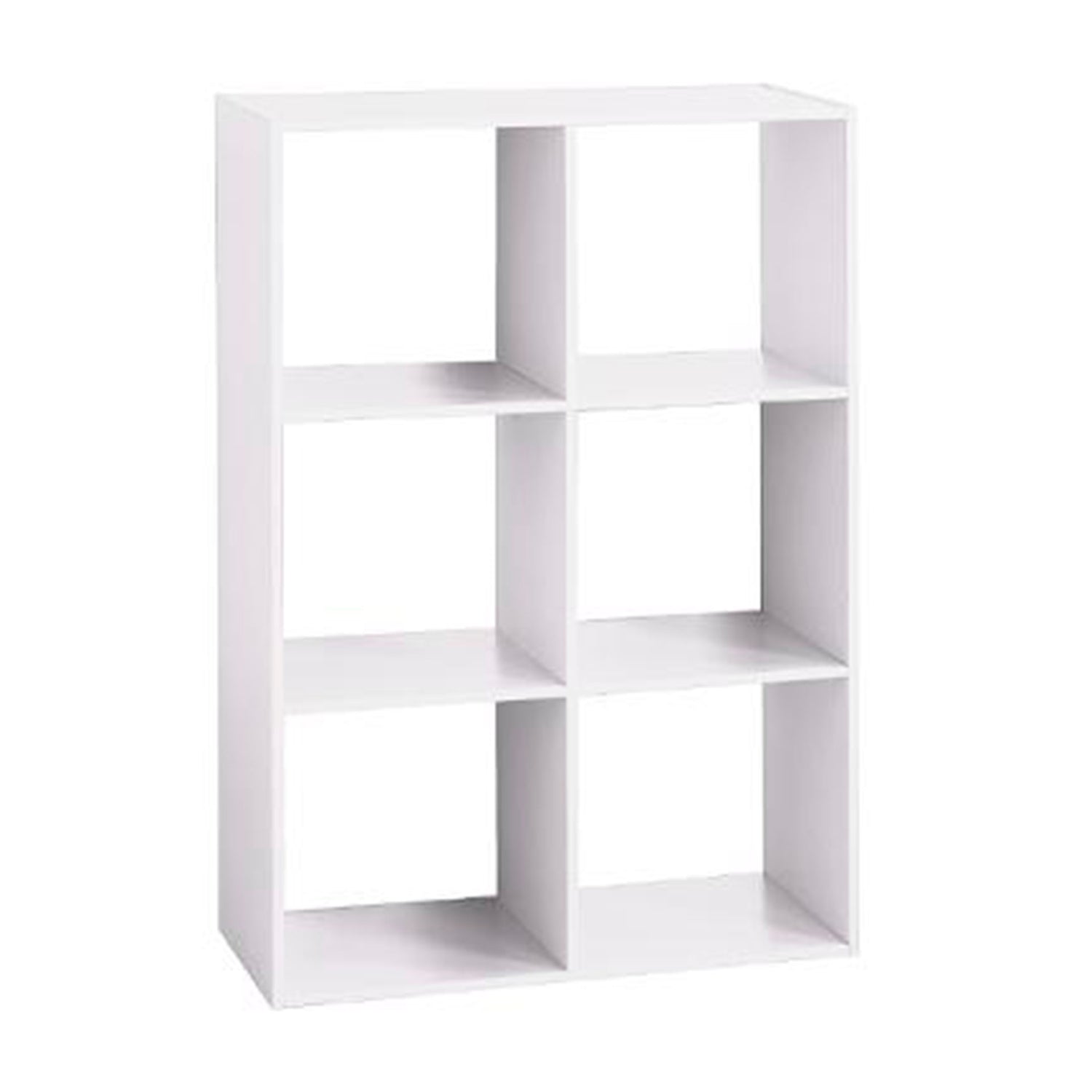 Librería blanca de 6 cubos