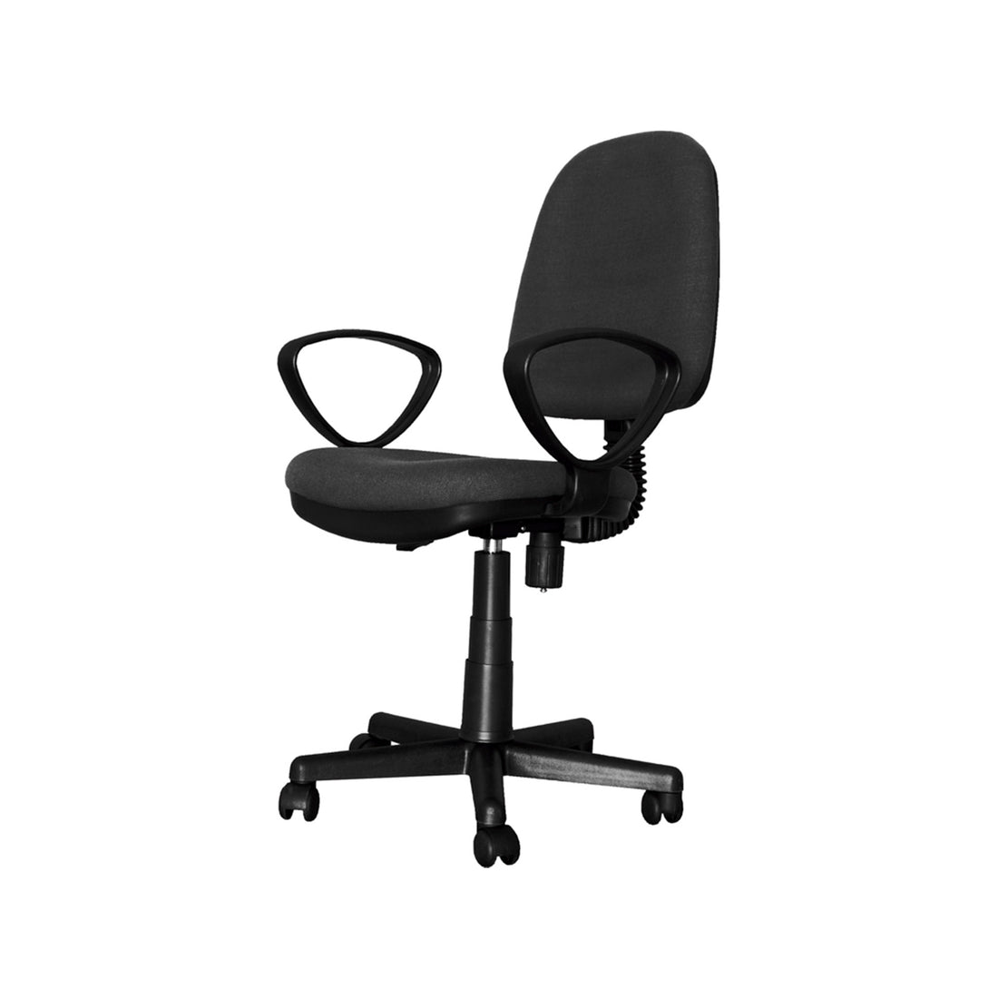 Plus Cadeira Escritório com Braços Preta com Rodas