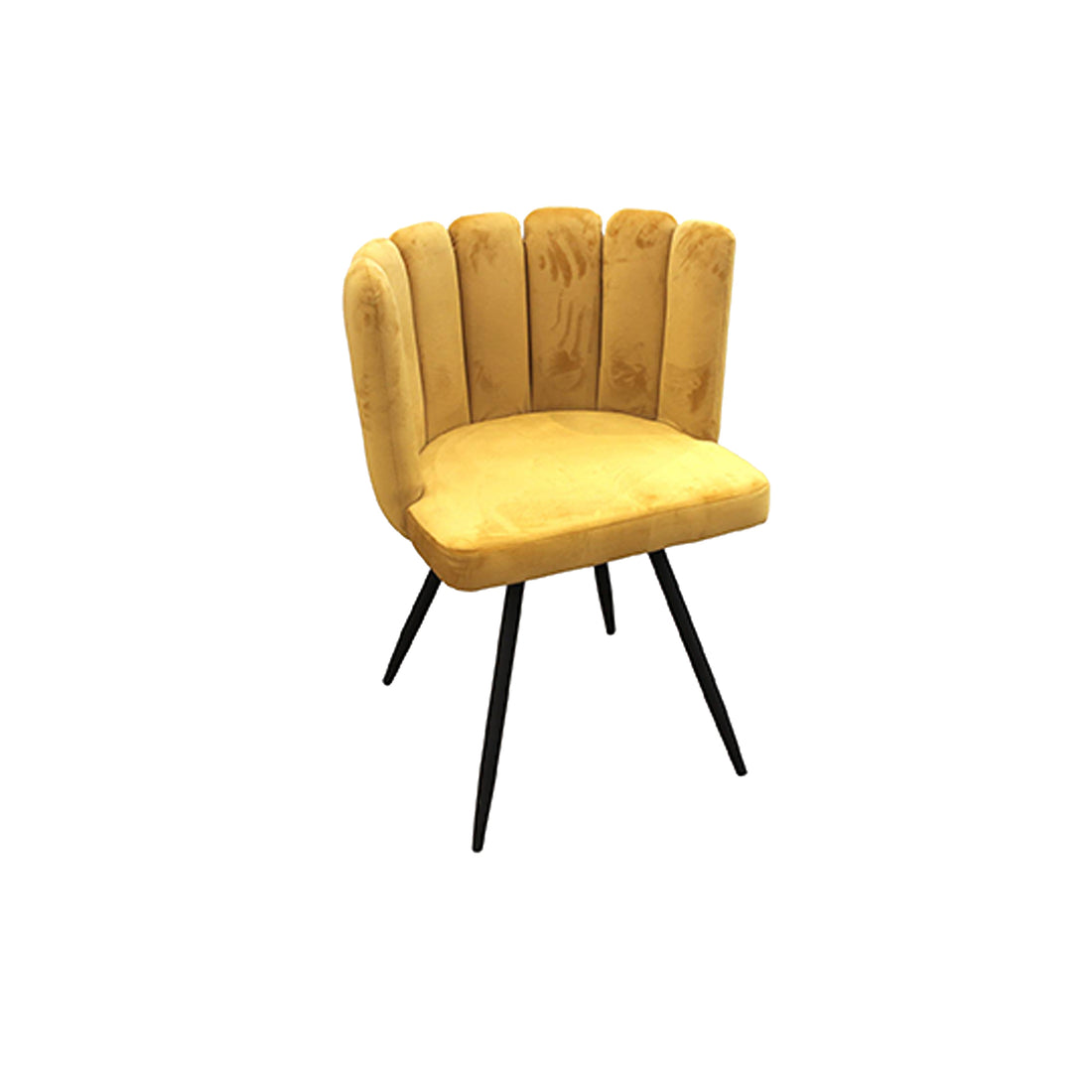 Cadeira em Veludo Amarelo