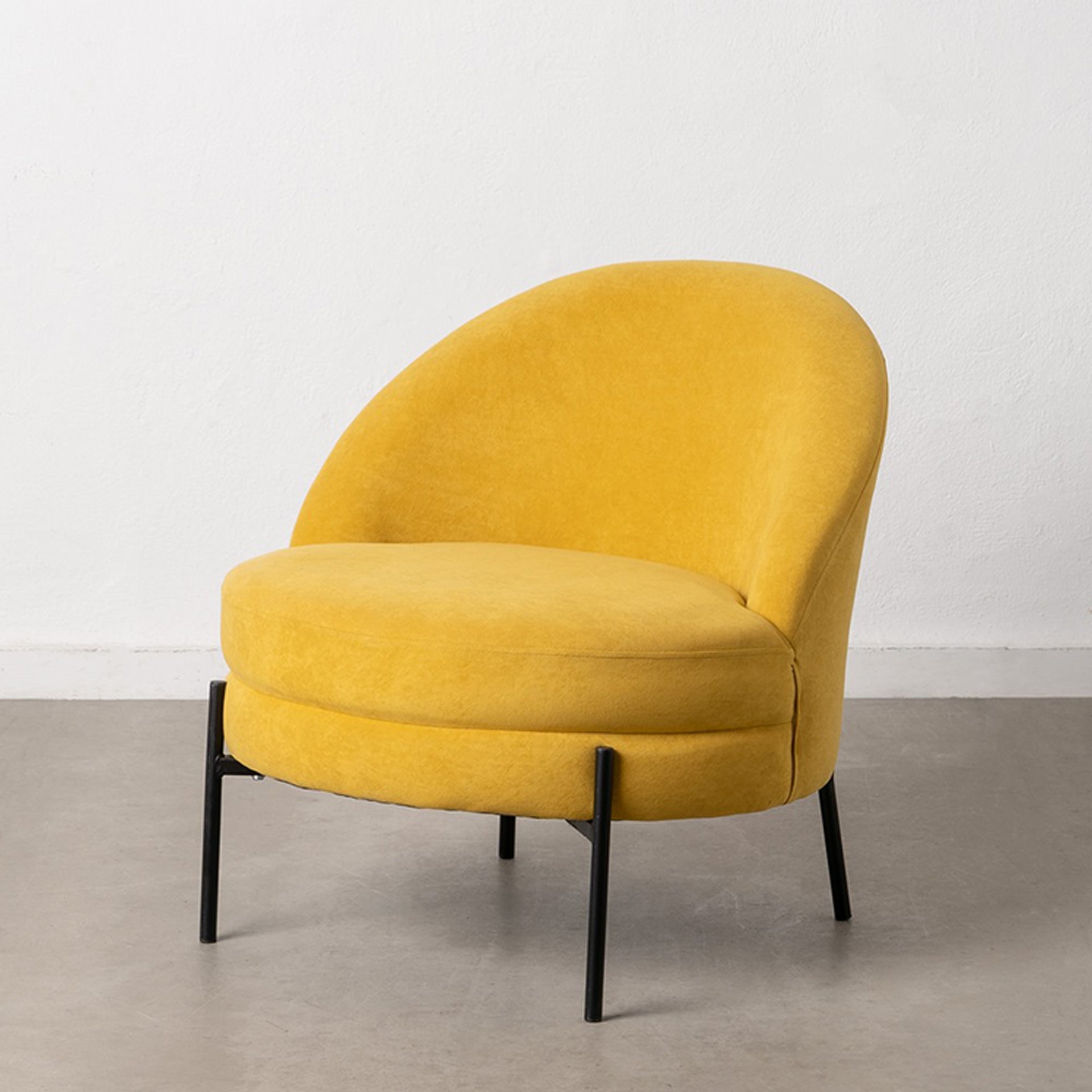 Poltrona Veludo Amarelo