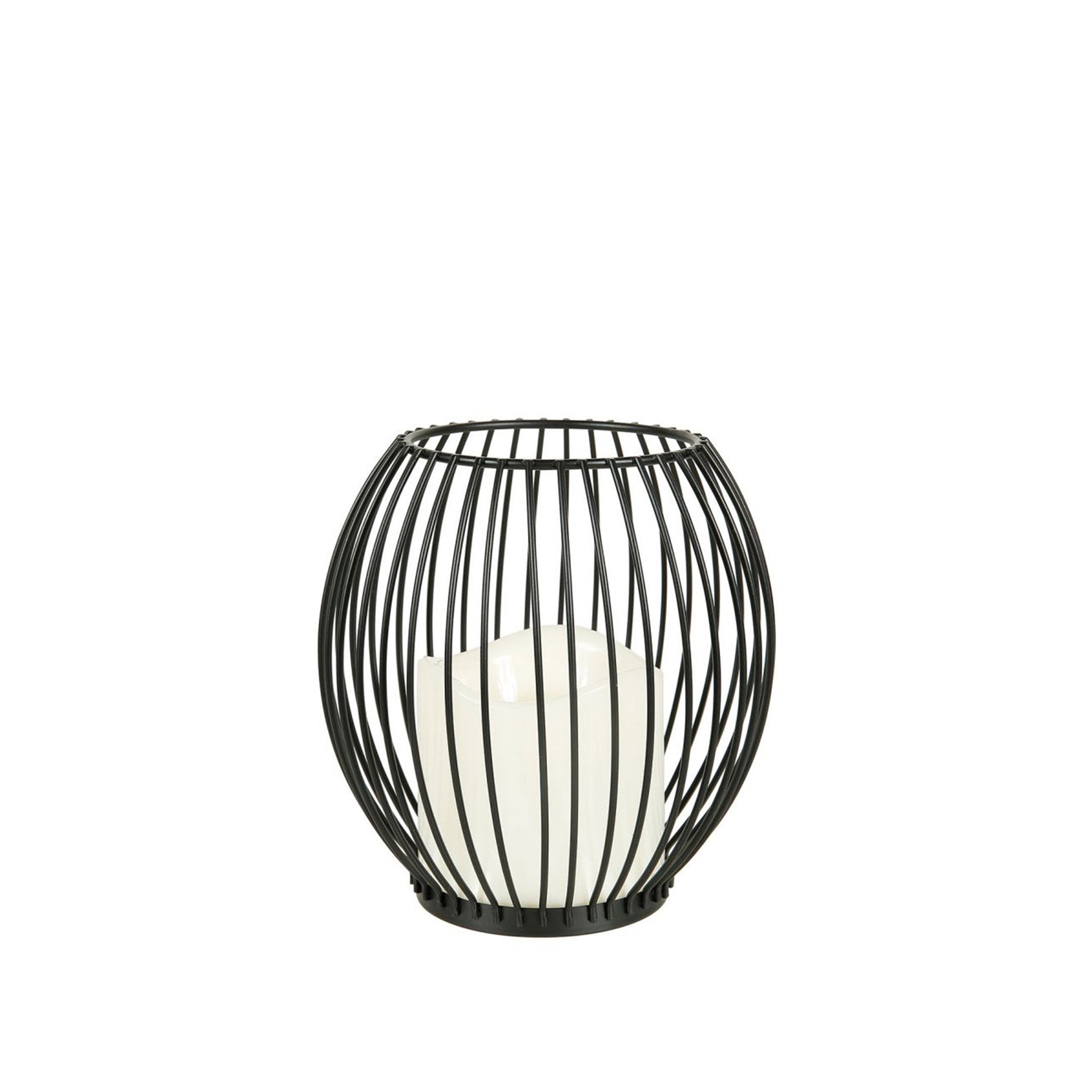 Vela LED com Estrutura Metal Preta