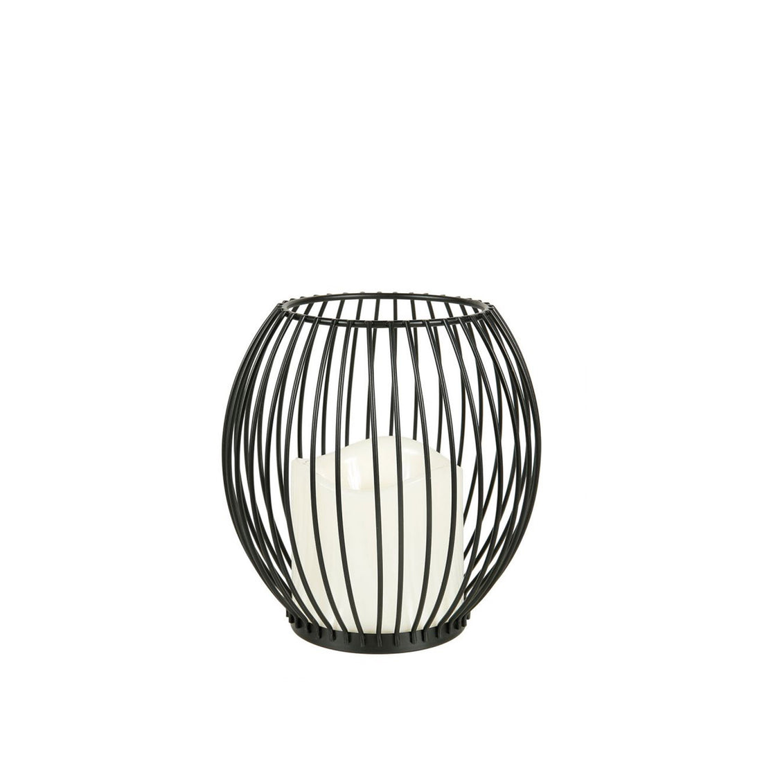 Vela LED com Estrutura Metal Preta