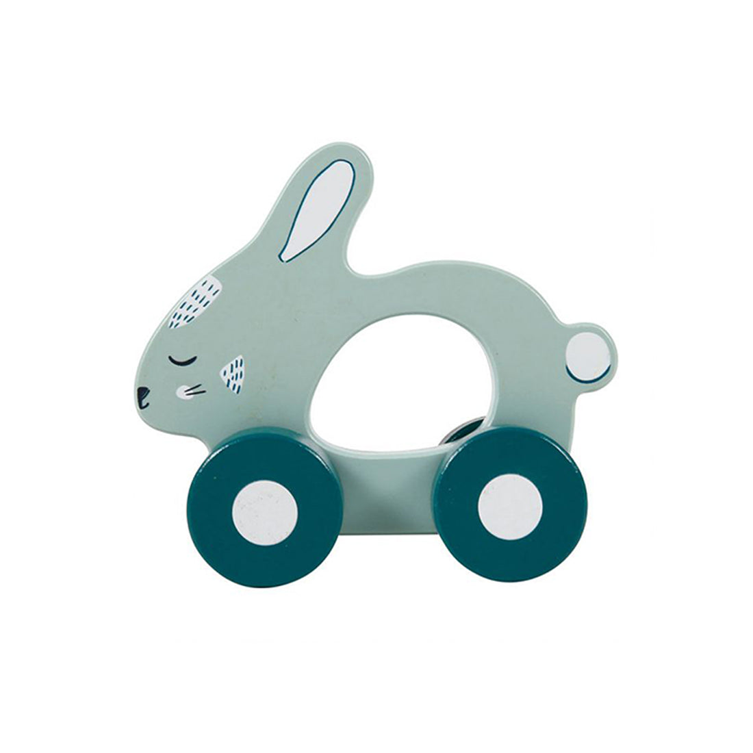 Brinquedo Madeira Coelho com Rodas