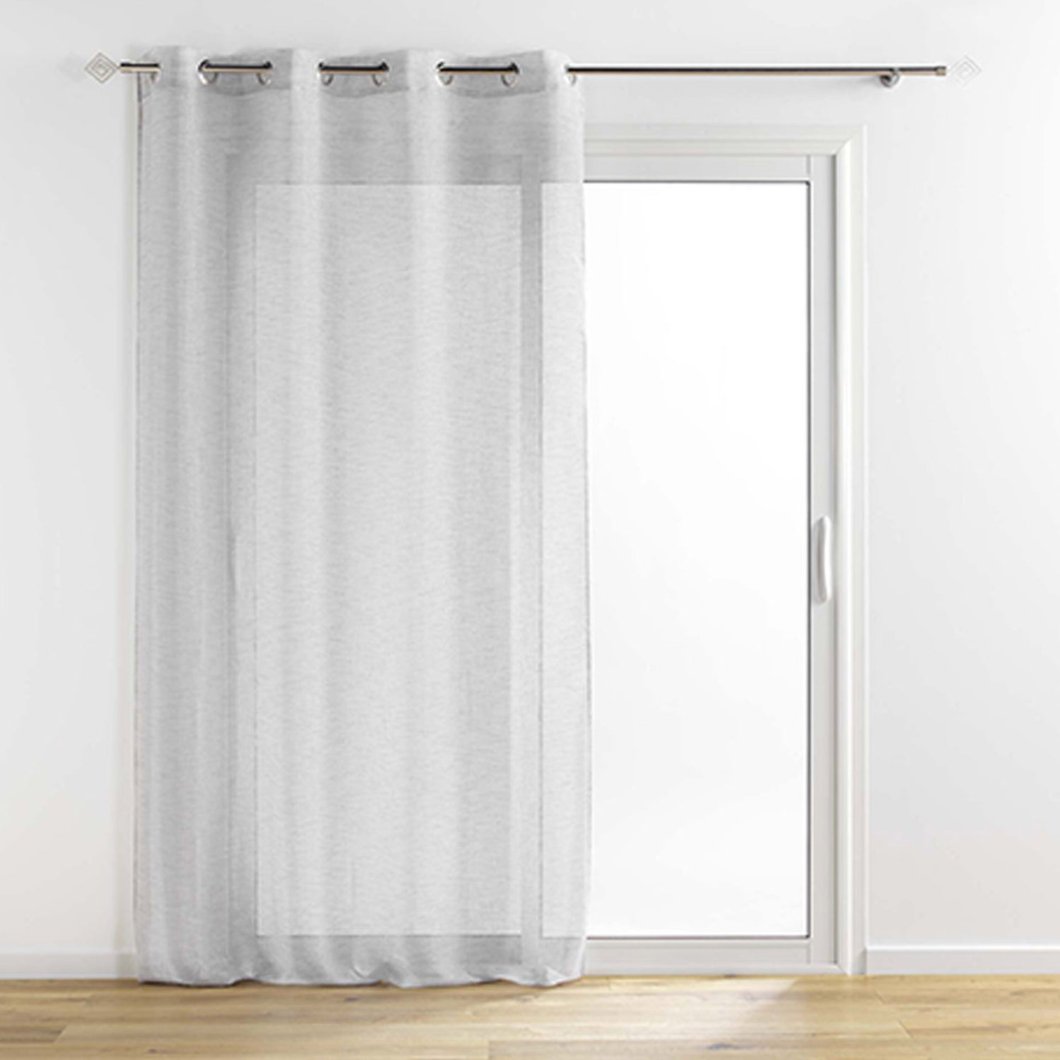 Cortina con Ojales Tejido Sunline Hilos Metalizados Antracita/Oro