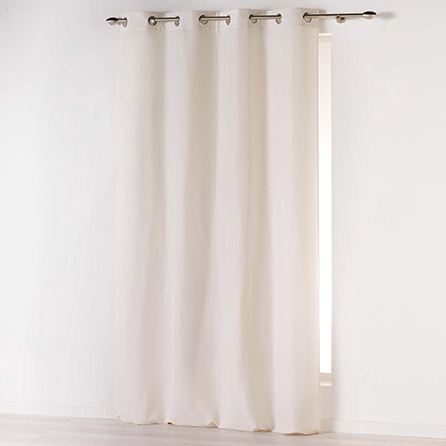 Cortina con Ojales Microfibra Lisa Absolu Natural