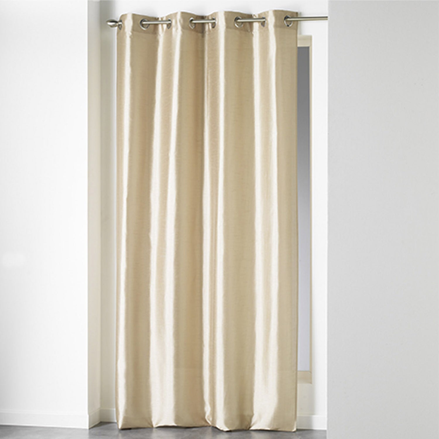 Cortina con Ojales Shantung Liso Shana Lino