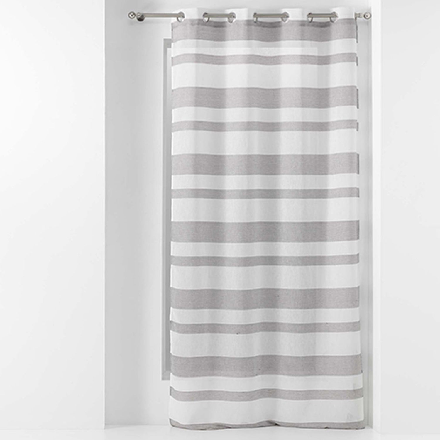 Cortina con Ojales Tejido Tul Blanco