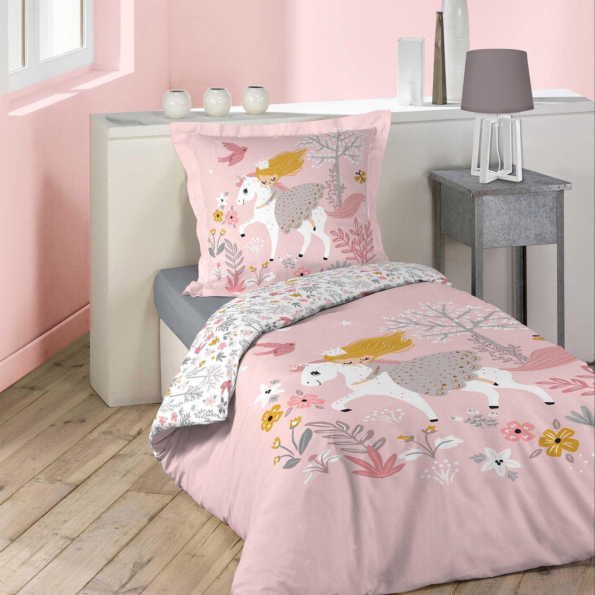 Jogo Cama 2 Peças Estampado Central Fee des Bois