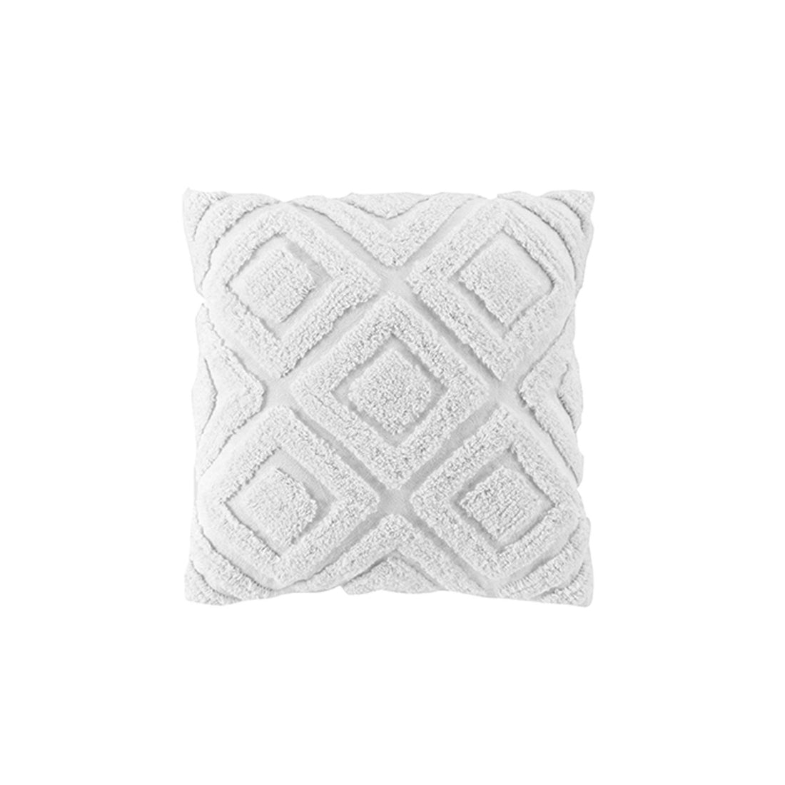 Cojín Funda Desenfundable Algodón Liso Fantasía Zaina Blanco