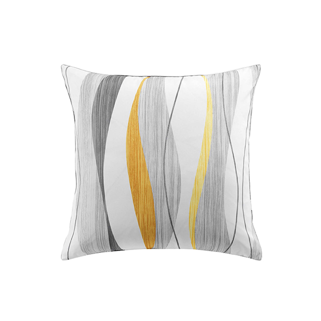 Cojín Ribete Poliéster Estampado Ondulys Blanco