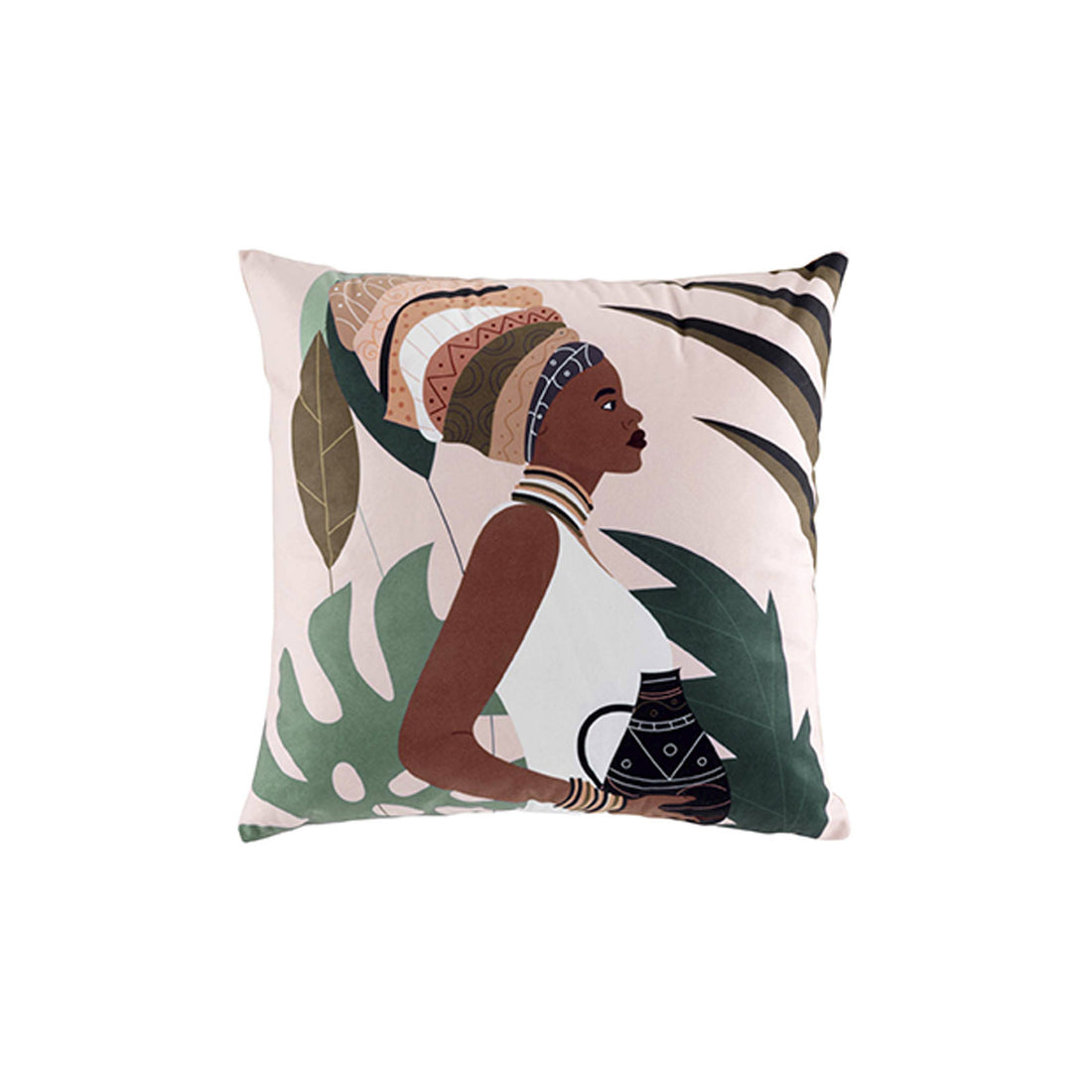 Cojín Removible Funda Terciopelo Estampado Limani