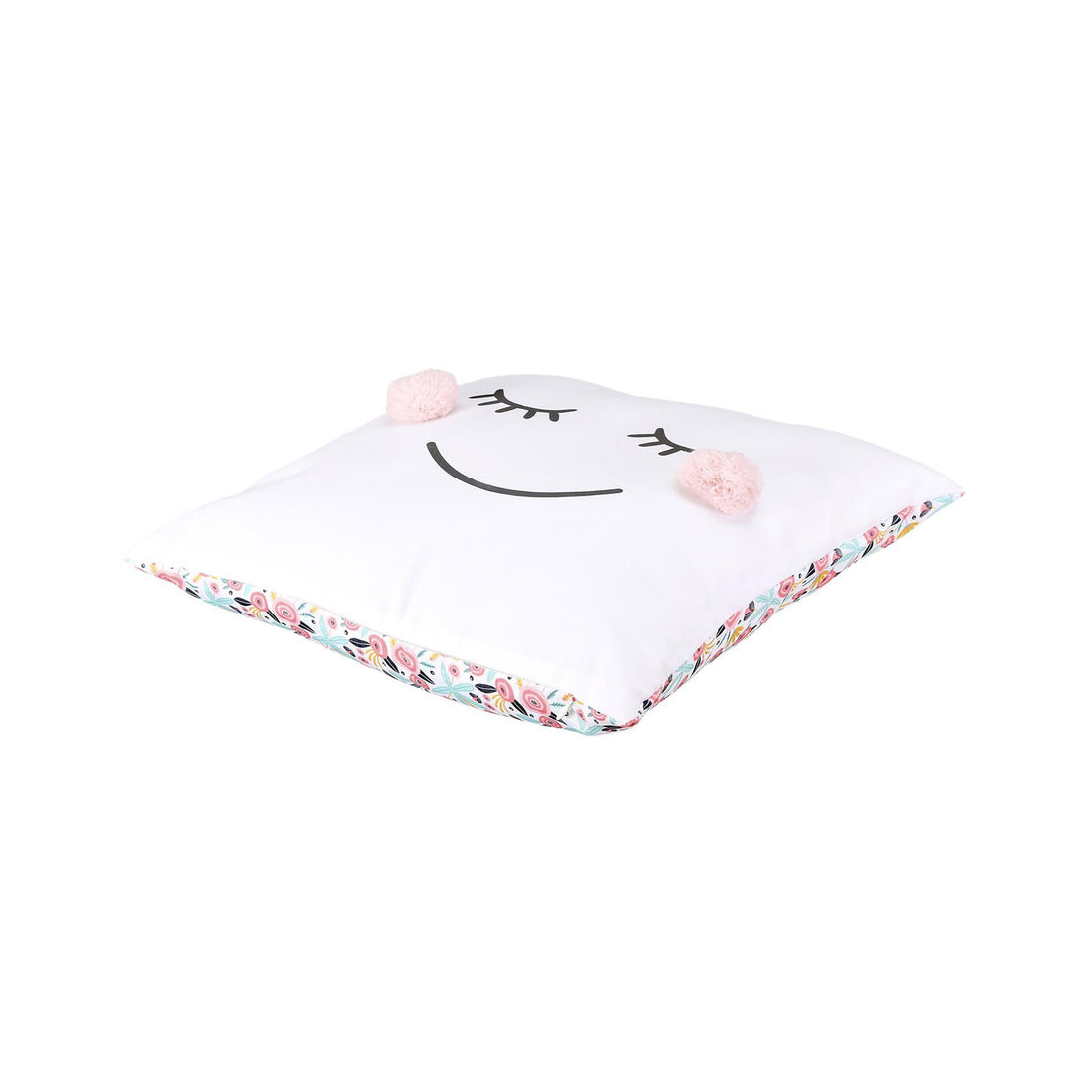 Cojín Infantil Pompones Rosa