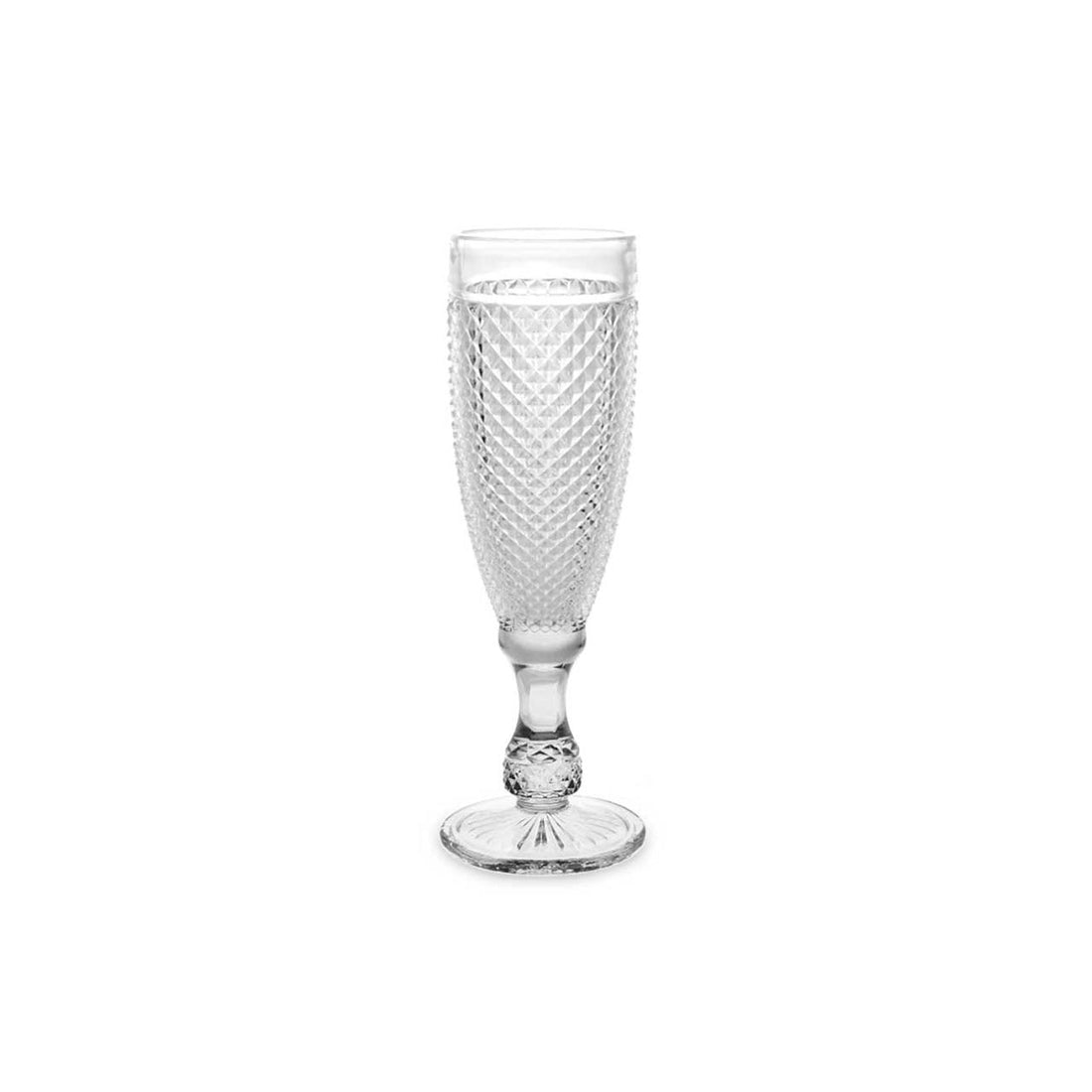 Copo Flute Diamante com Pé Transparente 185 ml