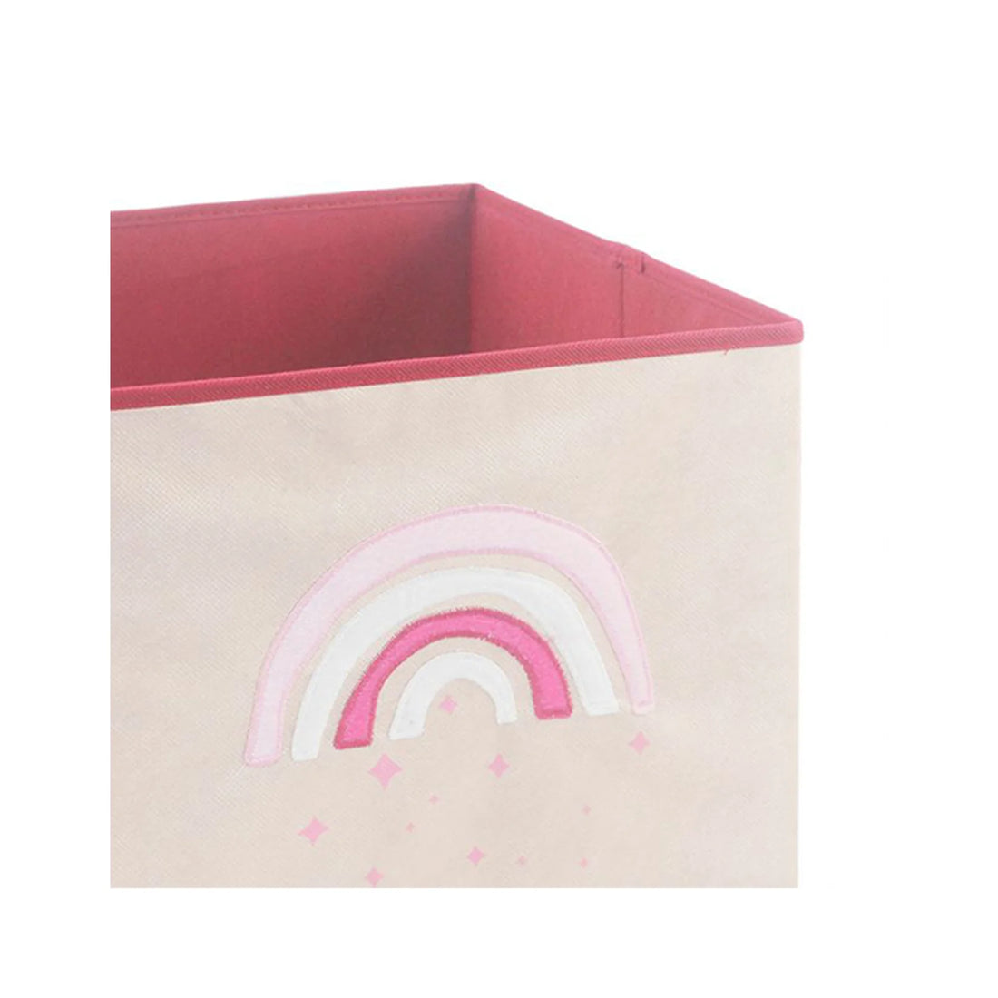 Cubo de Arrumação Infantil Arco-Íris Rosa