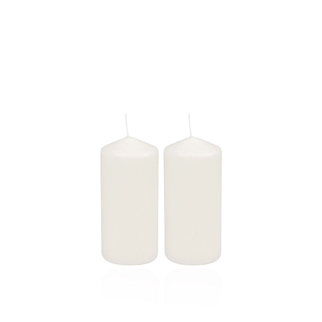 Set de 2 Velas Columna Essentiel Blanco 10 cm