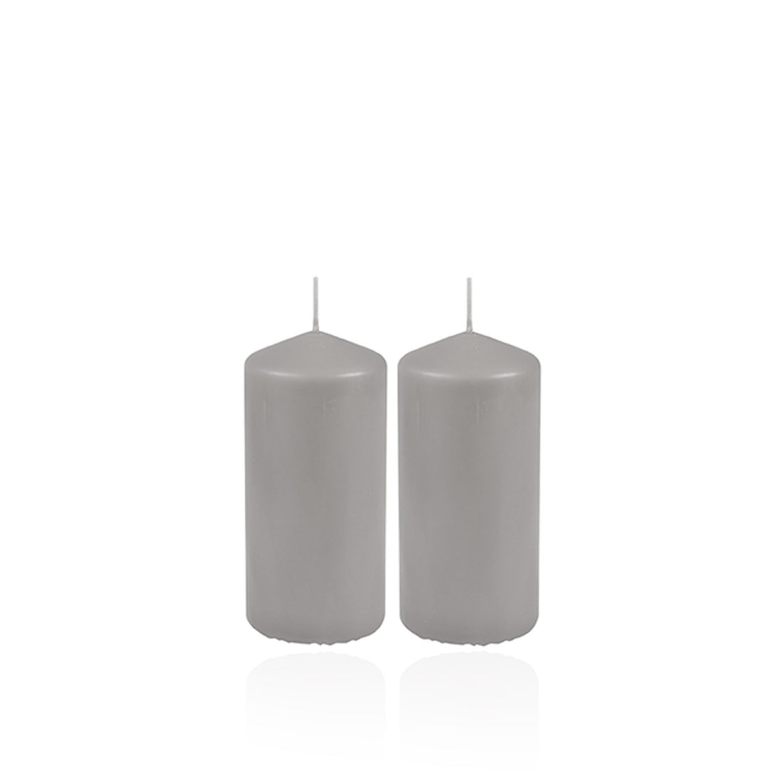 Set de 2 Velas Columna Essentiel Gris 10 cm