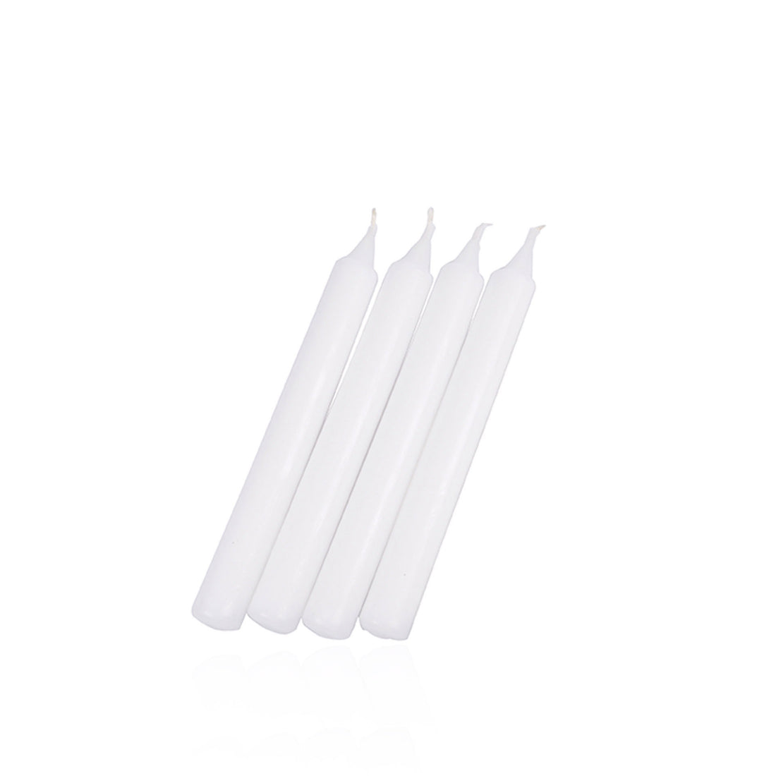 Set de 4 Velas Candelabro Blanco 20 cm