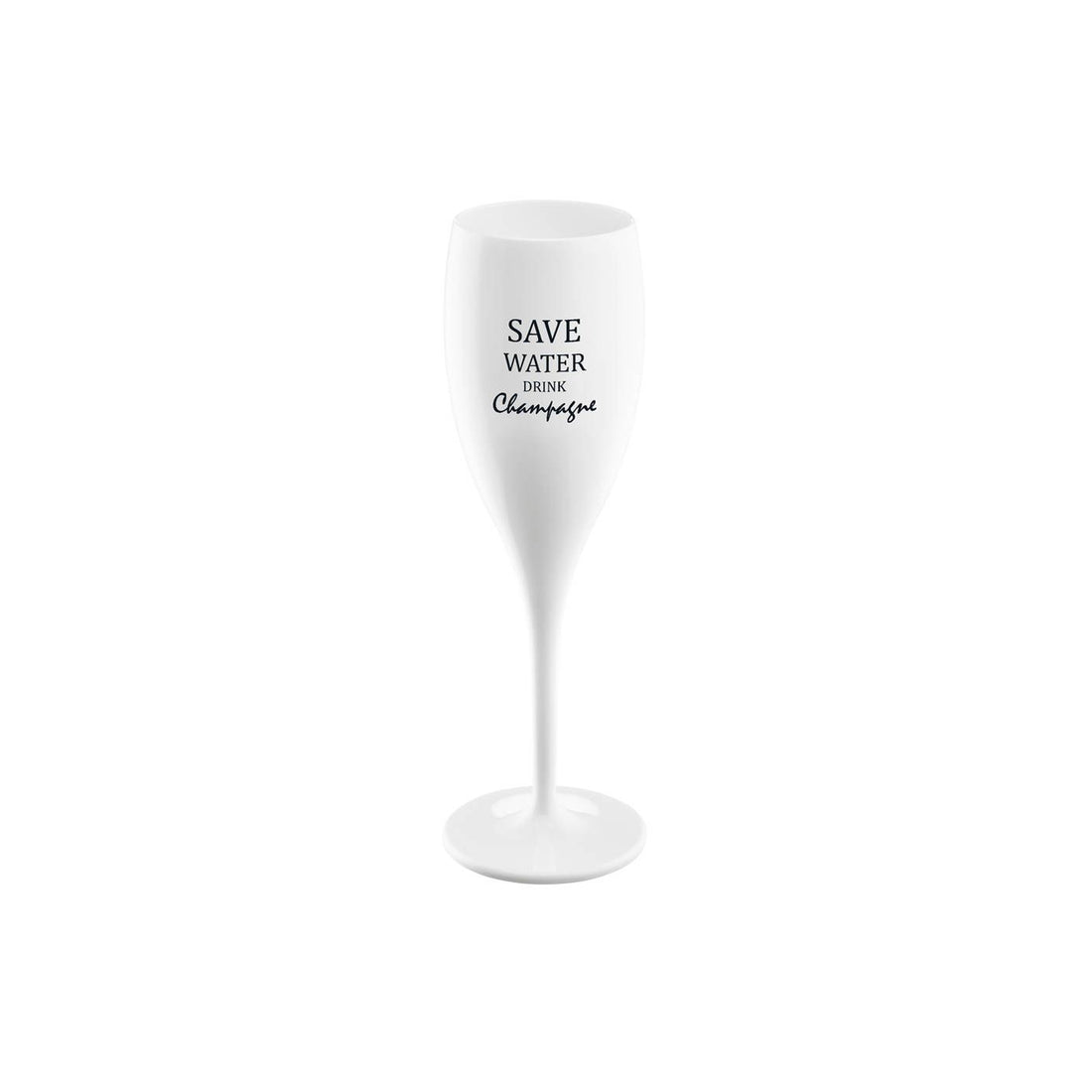 Flute 100 ml Branco Cheers Save Water Drink Champagne