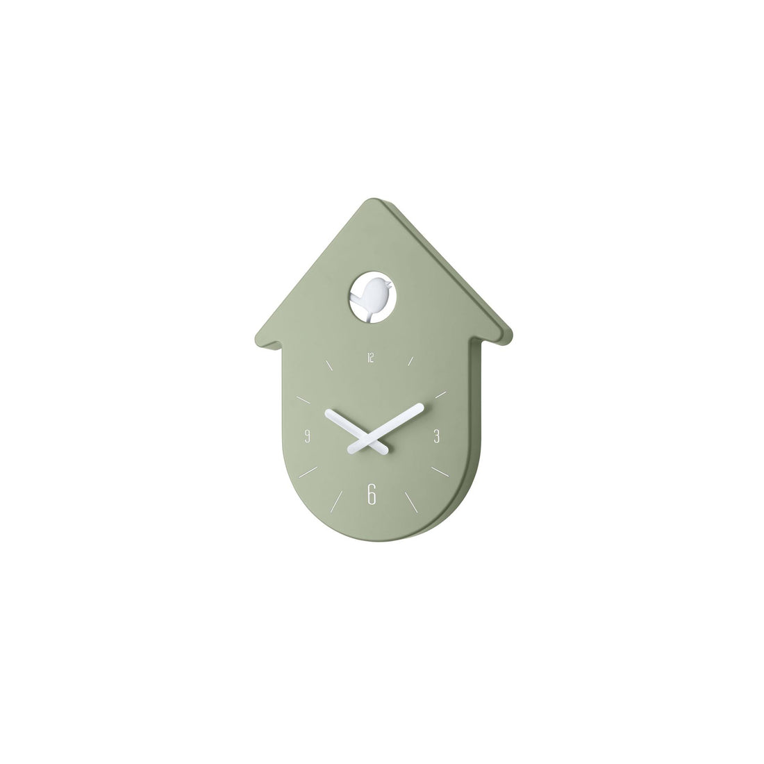 Reloj de pared verde con cuco