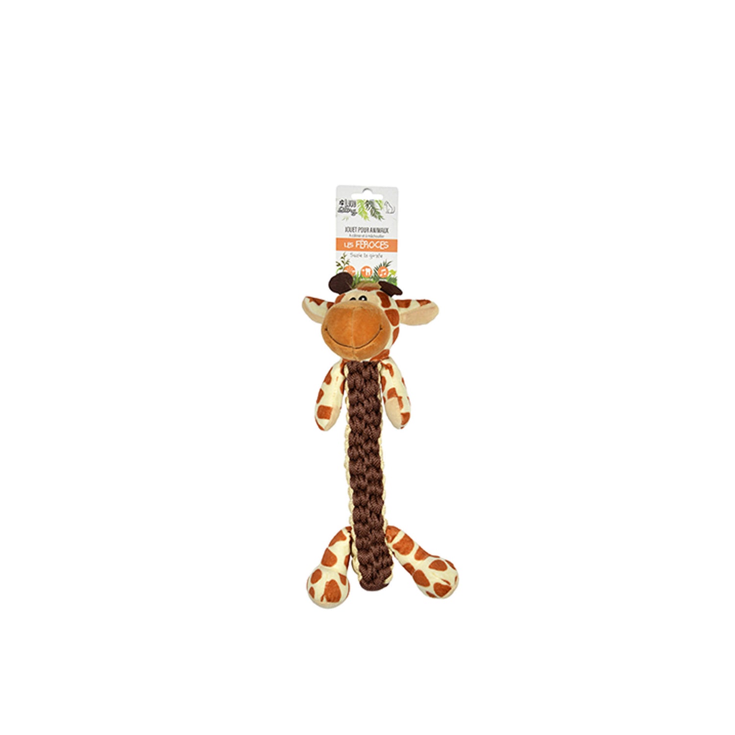 Brinquedo para Cão Peluche Girafa com Corda Sonora 34 cm