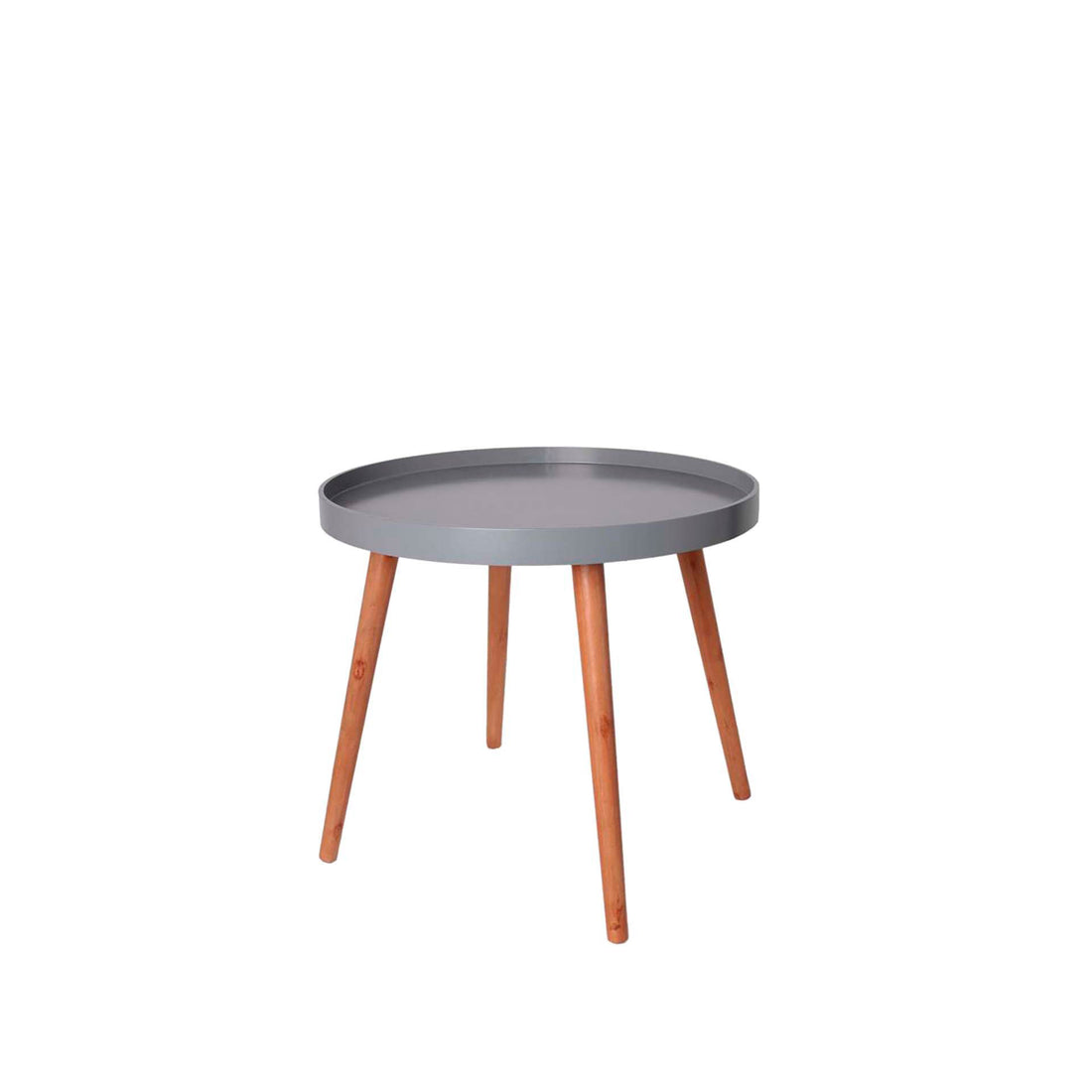 Mesa auxiliar redonda gris