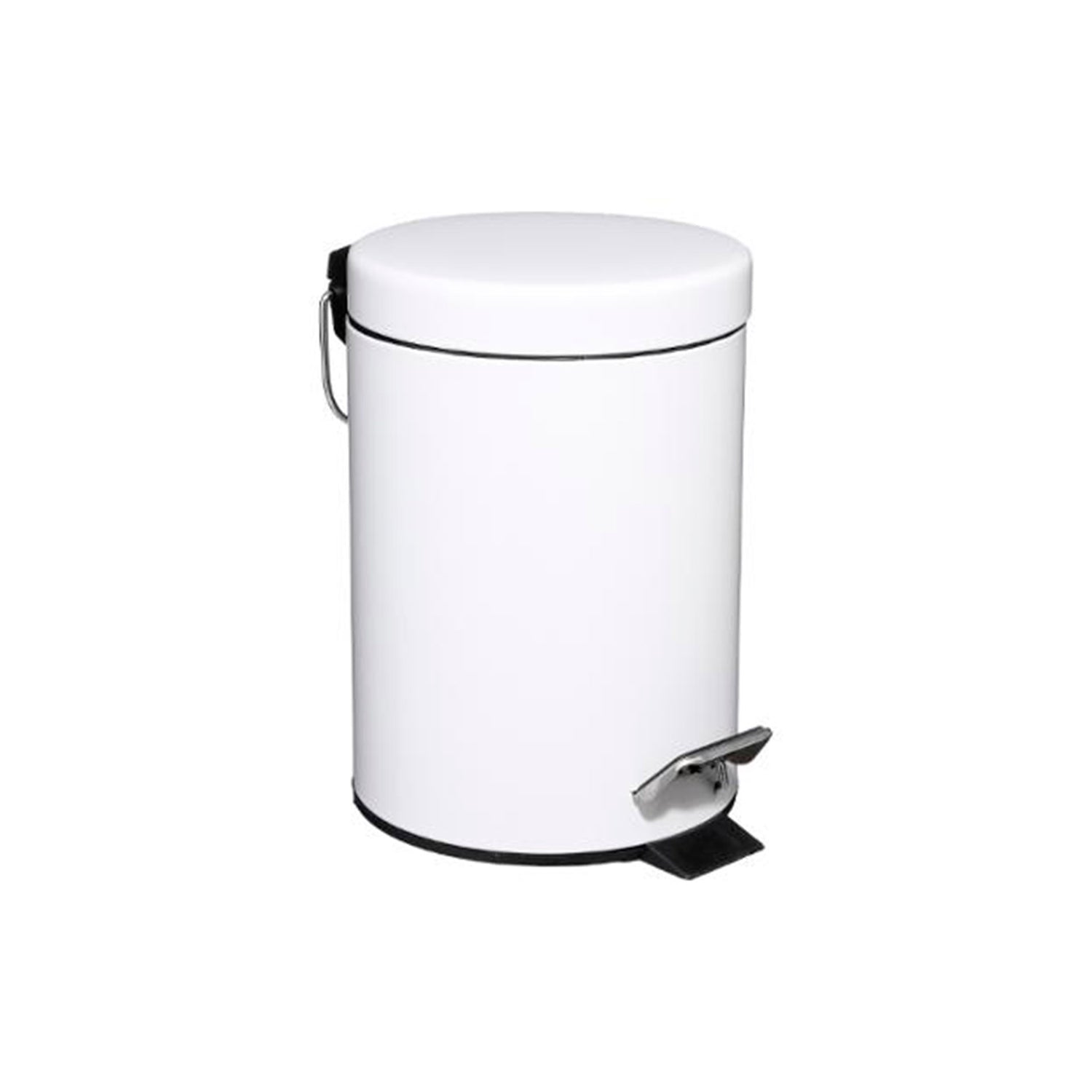 Balde do Lixo com Pedal Metal Branco 3 L