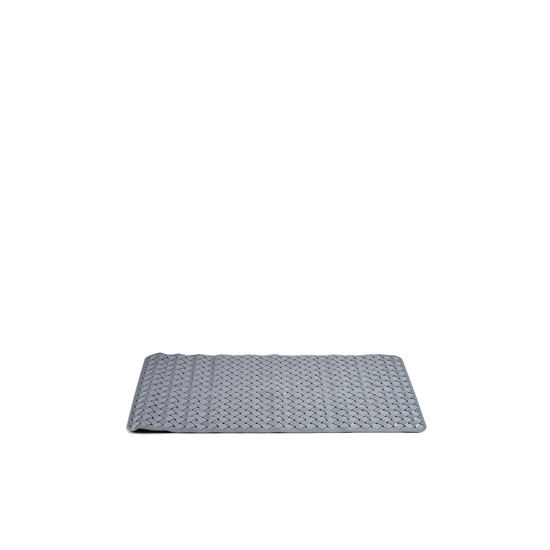 Alfombra de baño trenzada rectangular gris