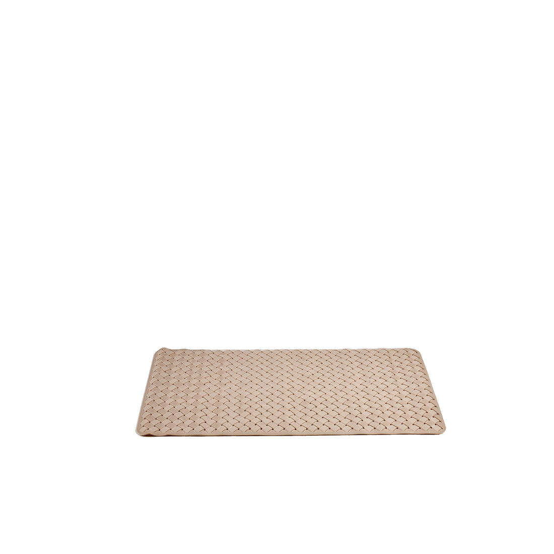 Alfombra de baño rectangular trenzada beige