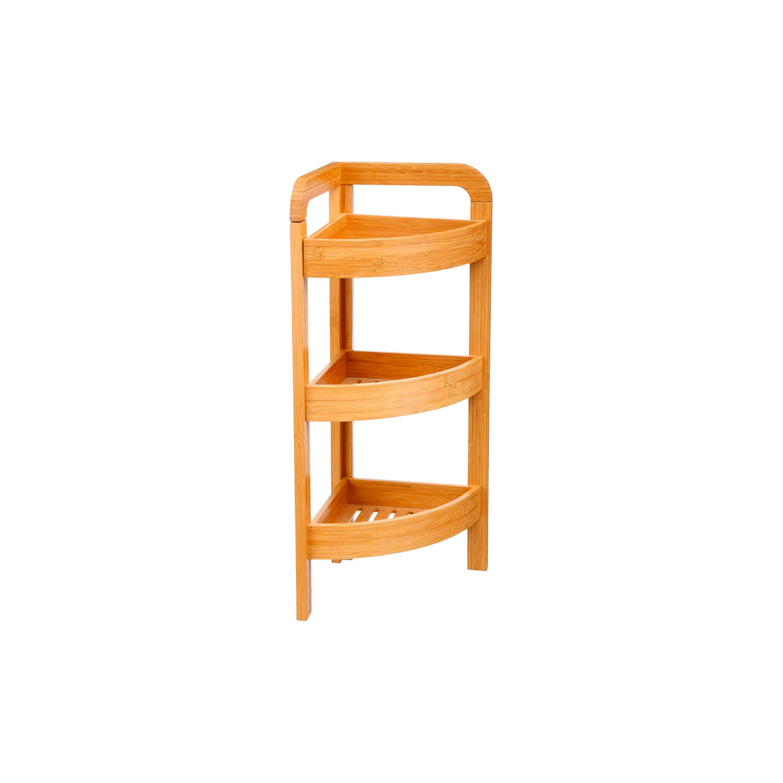 Estante WC 3 Níveis de Canto em Bambu