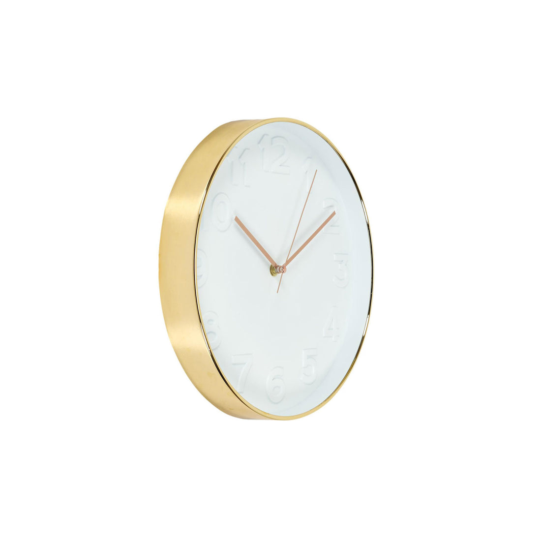 Reloj de Pared Redondo Cobre/Blanco 30,5 cm