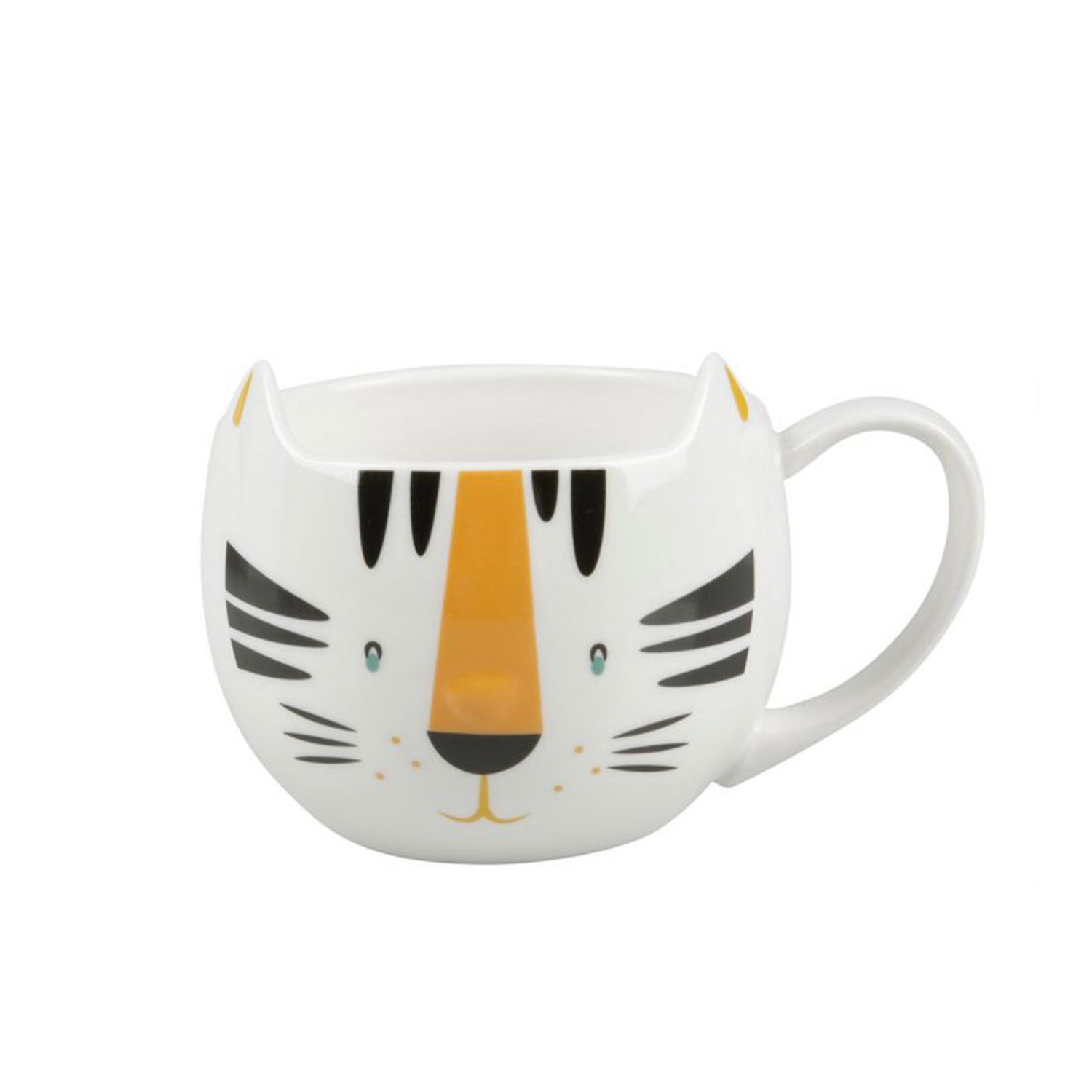 Caneca Cerâmica Branca Tigre