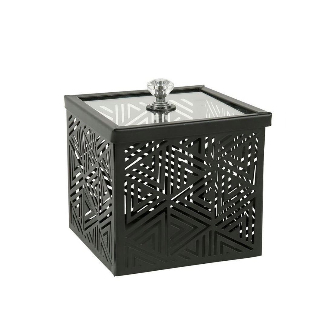 Caixa Decorativa Metal Zigezague Preto