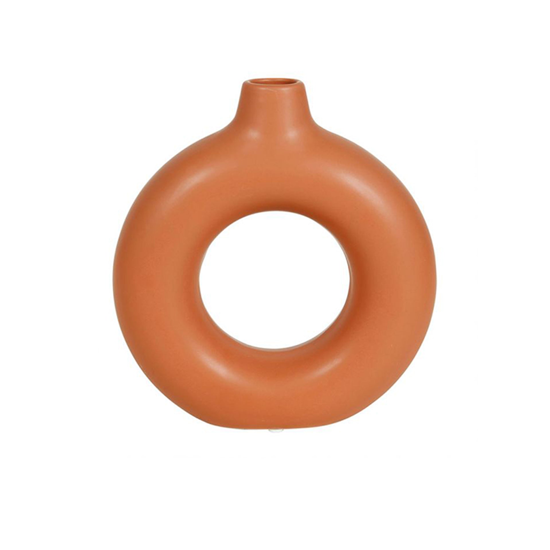 Vaso Cerâmica &quot;Circle&quot; Terracota