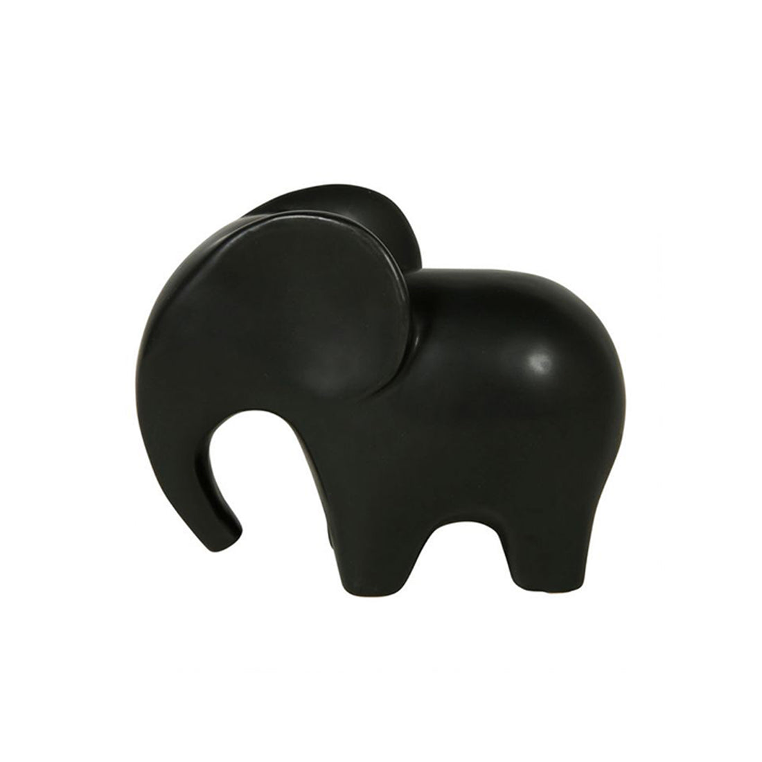 Elefante Decorativo Cerâmica Preto