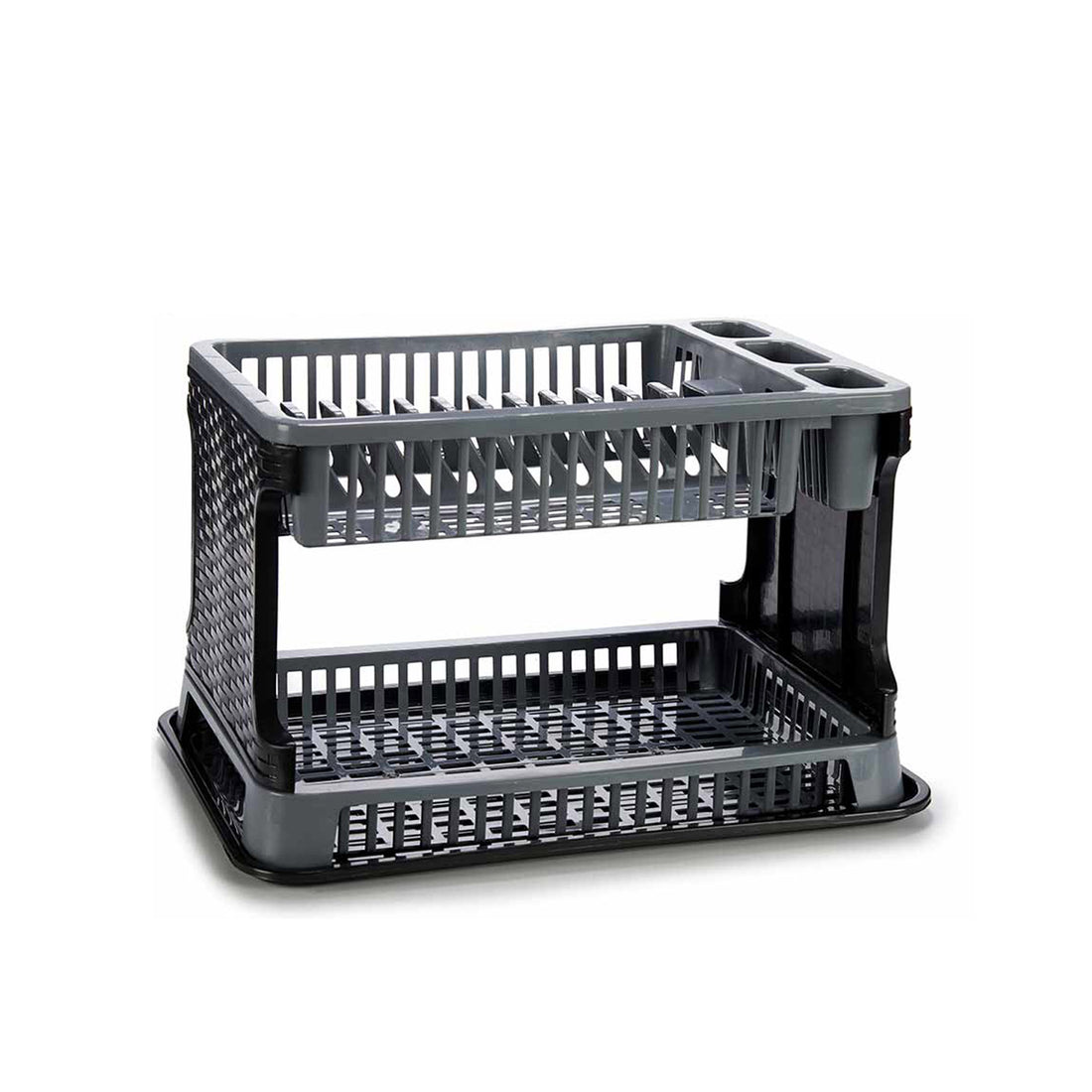 Escurreplatos Plástico Gris 2 Niveles