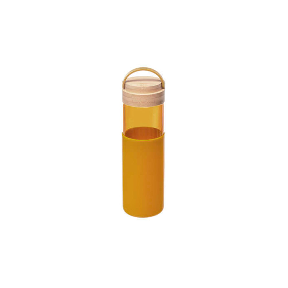 Botella de Cristal y Silicona Amarilla 0,55 L